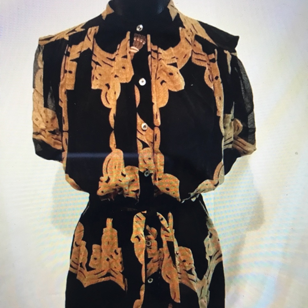 Mara Hoffmann Silk Belted Shirt dress